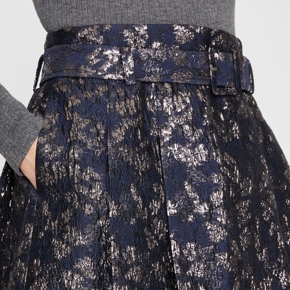 Brocade Mini Skirt* - New With Tags - NEVER WORN - Blue Multi - Picture 3 of 5